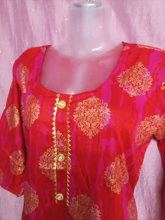 Plain Red Straight Printed Kurti For Women's and Girls uploaded by POI Clothing on 6/9/2023