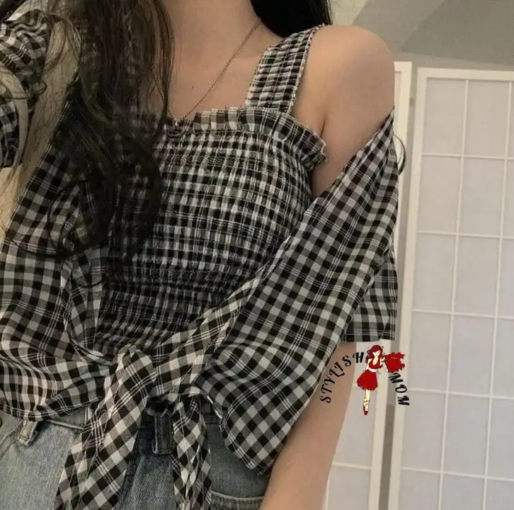 Girls check Top n Shirt Combo  uploaded by business on 6/9/2023