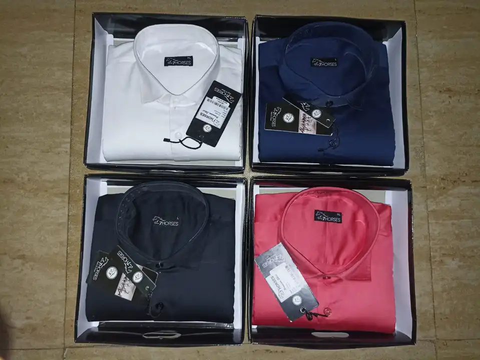 Men's solid slim fit cotten casual shirts with spread collar & full sleeves uploaded by AG Creation on 6/9/2023