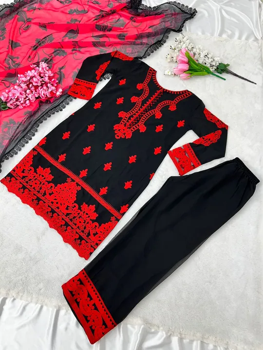*ZSR-3017* 💕👌

👉👗💥*Lunching New Đěsigner Party Wear Look New Top Bottom With Dupatta With Heavy uploaded by A2z collection on 6/9/2023