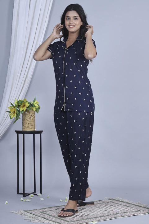 Post image Rayon mix  fabric night suit very comfortable all over India delivery available