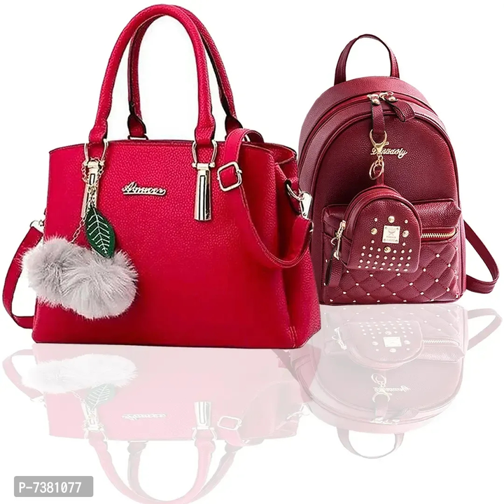 Post image Handbag
Price 420₹
Trendy Cute Handy Hand-Held Shoulder Bag And Backpack Combo For Women

 Color: Multicoloured

 Type: Regular Size

 Style: Solid

 Design Type: Handheld Bag

 Material: PU

Length: 9.8 (in inches)

Width: 1.1 (in inches)

Height: 7.8 (in inches)

Within 6-8 business days However, to find out an actual date of delivery, please enter your pin code.

This Super Stylish Satchel Cum Sling Bag Is What Every Girl Will Die For, Because The Red Hot Colour Gives It A Rich Feel, And Has The Ability To Brighten Up Your Everyday Styling With Ease. What More Could You Ask For, Other Than Looking Stylish Every Day. The Sleek Design And Quality Cruelty-Free Material Used To Create This Piece Of Excellence Gives It A Definitive Edge. Mix And Match This Chic Handbag With Your Outfits And Look Fashionable Instantly.