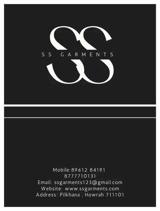 Visiting card store images of S.S garment
