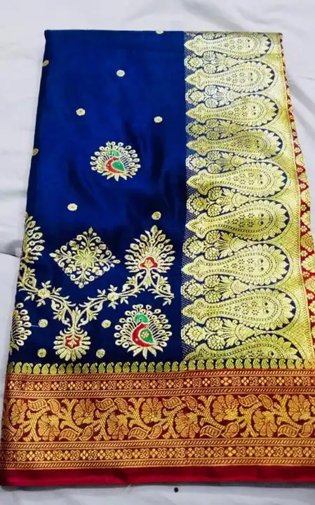 Satin silk saree zari work with box  uploaded by Anand fabric  on 6/9/2023