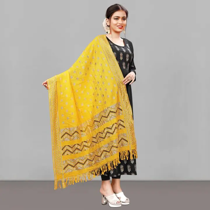 Yellow Colour Printed Banarasi Rasal Size 2.25 Meter uploaded by SPK Impact on 6/9/2023
