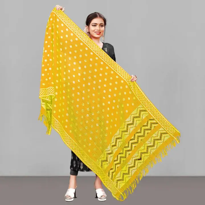 Yellow Colour Printed Banarasi Rasal Size 2.25 Meter uploaded by SPK Impact on 6/9/2023