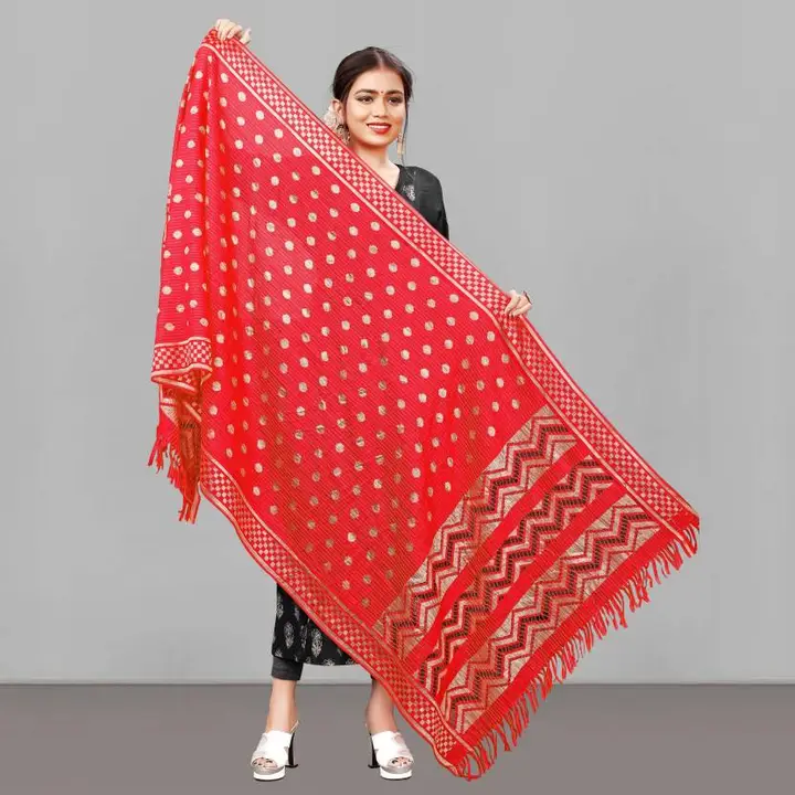 Red Colour Printed Banarasi Rasal Size 2.25 Meter uploaded by SPK Impact on 6/9/2023
