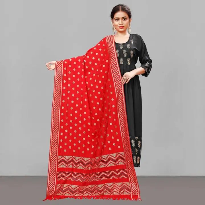 Red Colour Printed Banarasi Rasal Size 2.25 Meter uploaded by SPK Impact on 6/9/2023