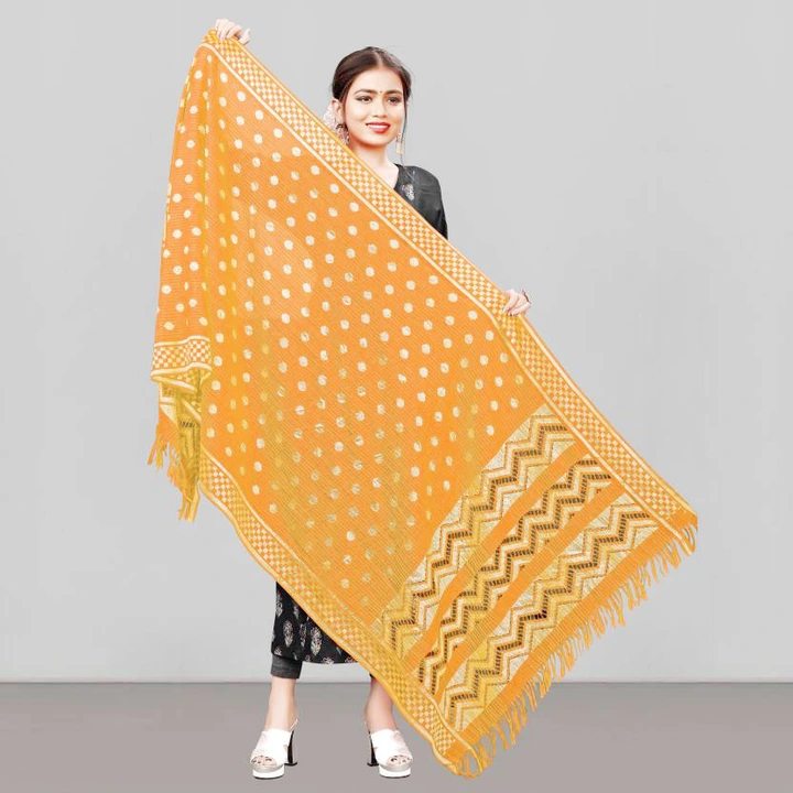 Mustard Colour Printed Banarasi Rasal Size 2.25 Meter uploaded by SPK Impact on 5/30/2024