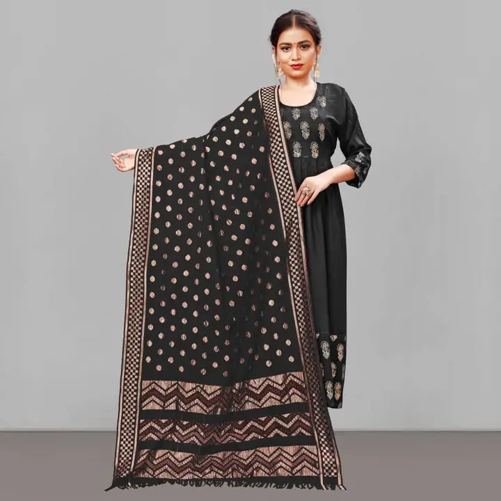 Black Colour Printed Banarasi Rasal Size 2.25 Meter uploaded by SPK Impact on 6/9/2023