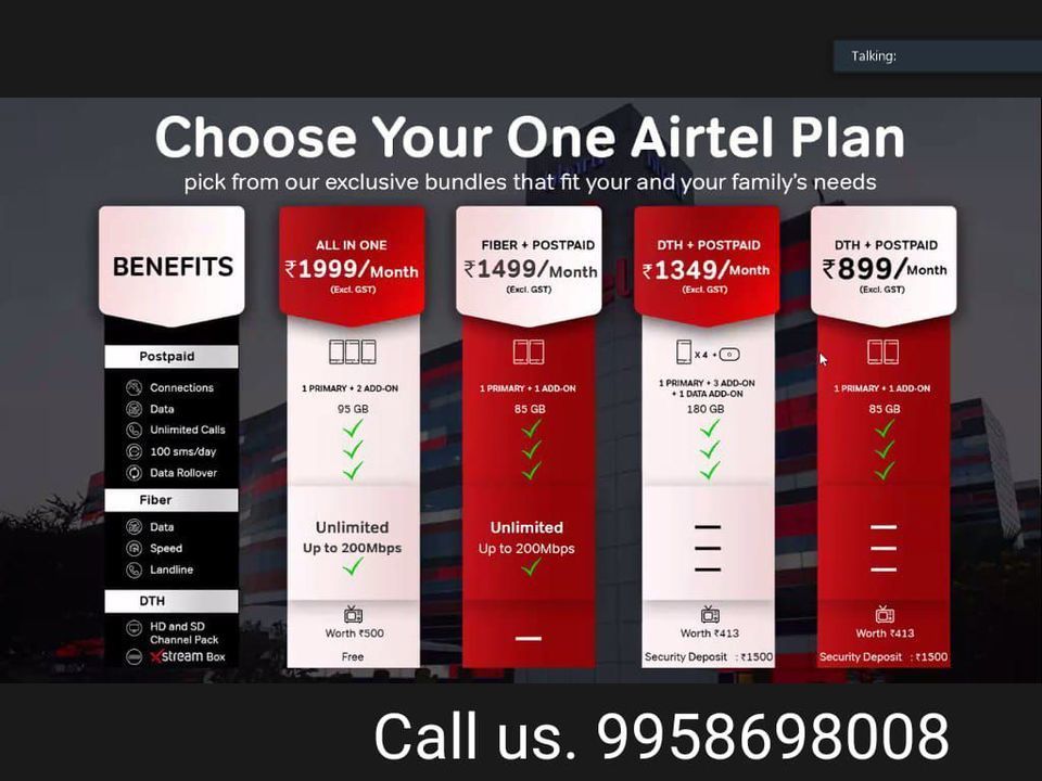 One Airtel Plan  uploaded by Airtel Xstream Fibber  on 3/13/2021