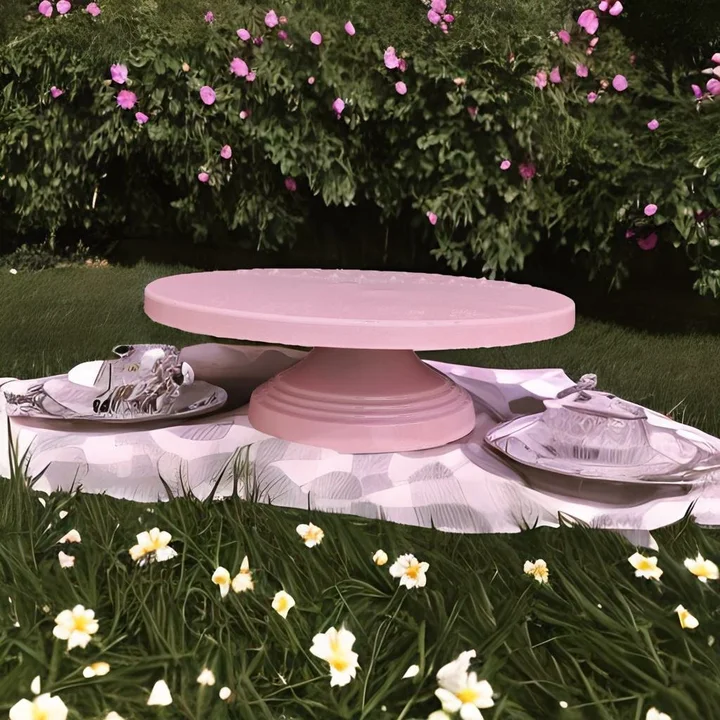 Cake stand in pink finish  uploaded by business on 6/9/2023