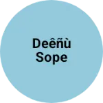 Business logo of Deêñù sope