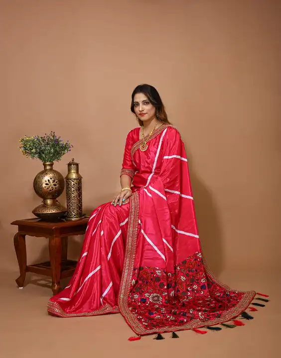 Here we go with *Beautiful Heavy Quality Satin Silk & Digital Printed & Coding Work Sarees With Beau uploaded by Divya Fashion on 6/10/2023