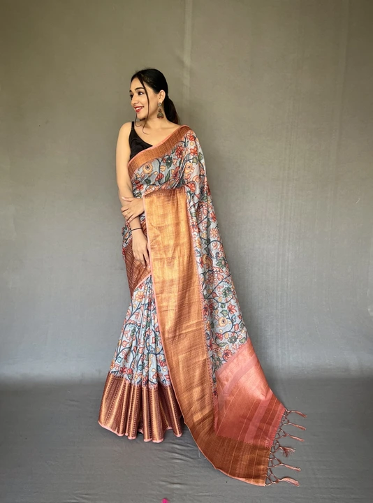 FRESH ARRIVAL❤️

*CATALOG:COPPER DIGITAL*

Pure cotton linen saree with kalamkari prints and 10 inch uploaded by Divya Fashion on 6/10/2023