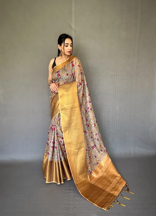 FRESH ARRIVAL❤️

*CATALOG:COPPER DIGITAL*

Pure cotton linen saree with kalamkari prints and 10 inch uploaded by Divya Fashion on 6/10/2023