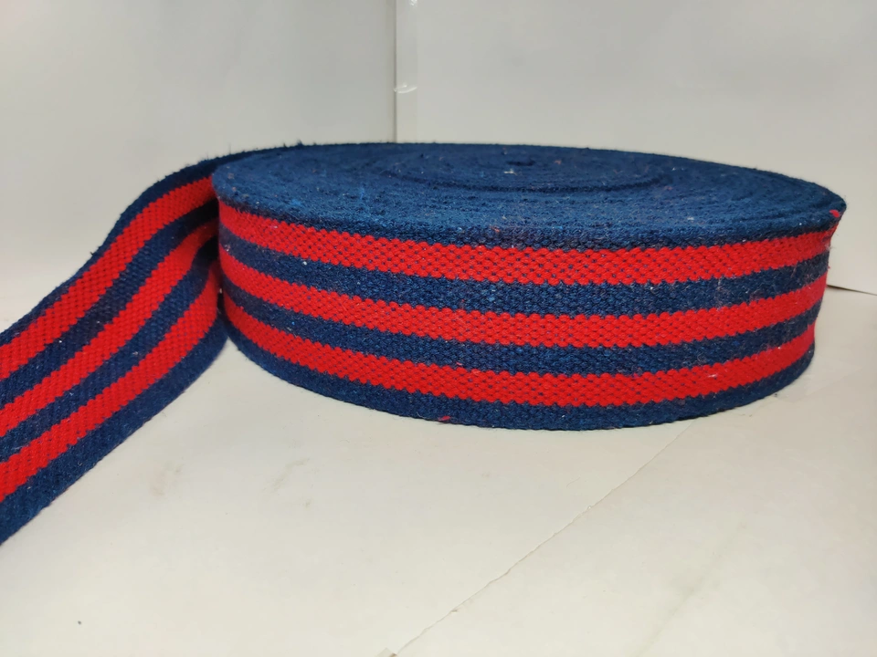 (3 Inchi) Cotton Red & Navy Blue Tubular Tape uploaded by Ziauddin And Sons on 6/10/2023