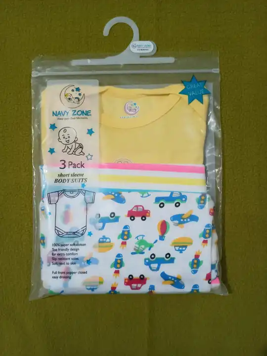 Newborn baby soft hoseiry cotton half rompers pack of 3  uploaded by Namdev Trade Links on 6/10/2023