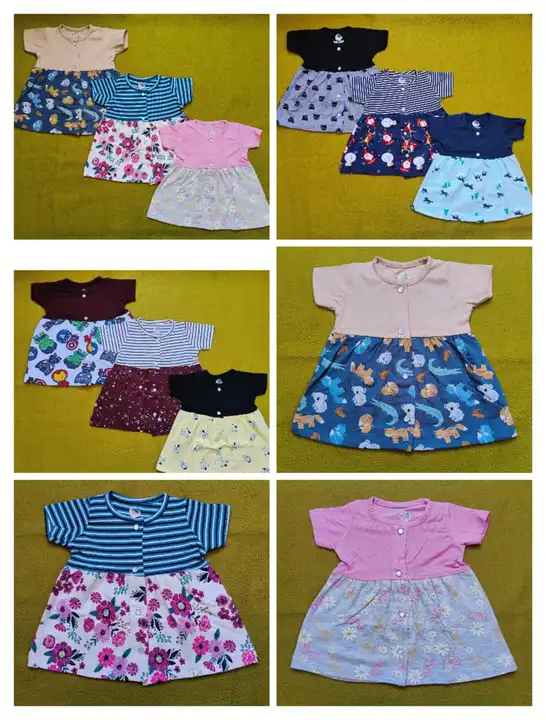 Newborn baby printed half sleeve frock  uploaded by Namdev Trade Links on 6/10/2023