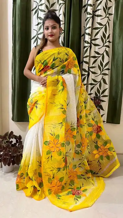 Printed cotton Saree  uploaded by Soumya Textile on 5/30/2024