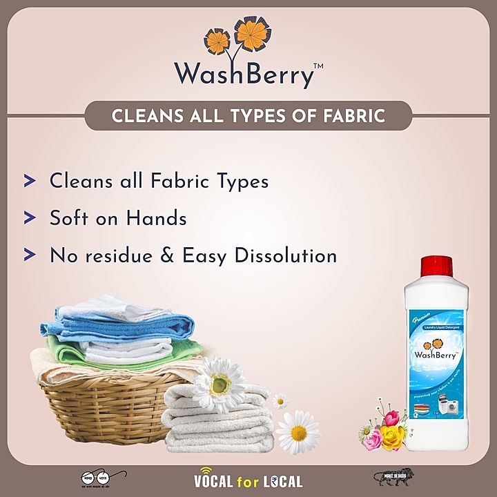 Washberry Premium Laundry Detergent Washing Liquid (1 Ltr.) uploaded by Washberry India on 7/14/2020