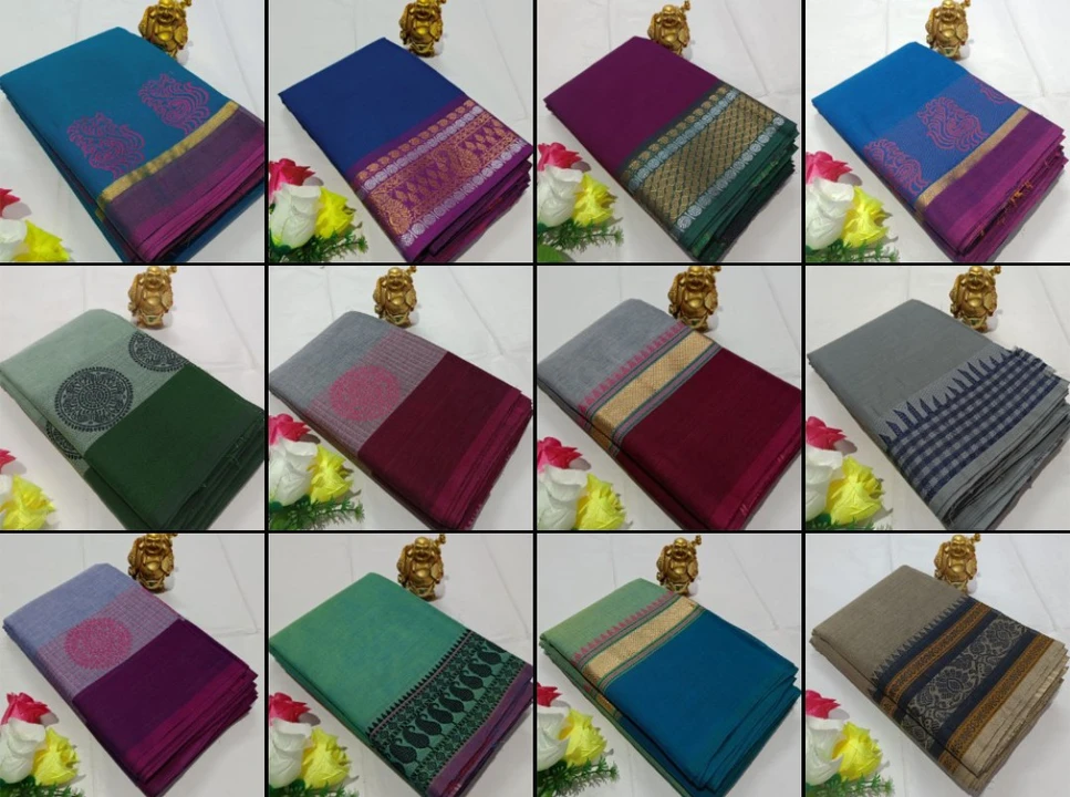 Shop Store Images of Fancy pure cotton sarees 
