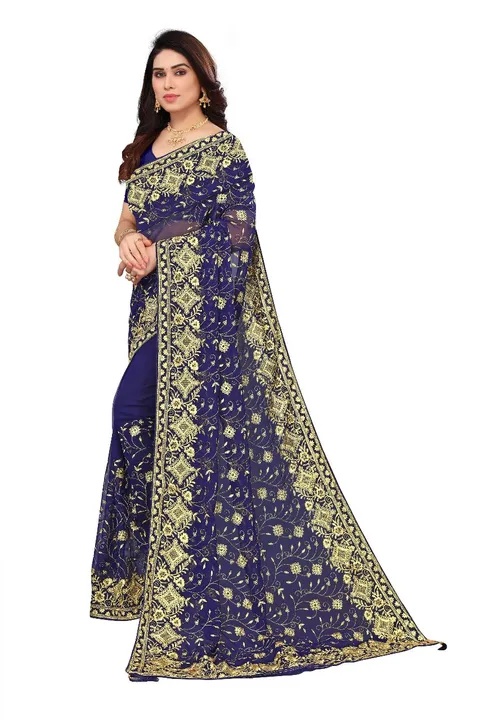 Post image Saree ,Deatils :- Havy Soft, Georgette, With Embroidery, C Pallu Work, All Over Saree, Blouse ,:- Banglory, Silk, With Embroidery, Work,(UnStitched) Sizes: Free Size (Saree Length Size: 5.5 m, Blouse Length Size: 0.8 m) Country of Origin: India