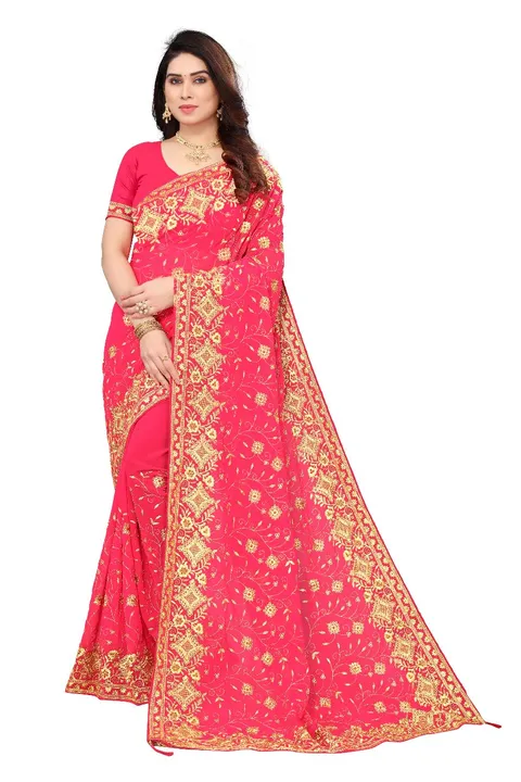 Georgette saree  uploaded by business on 6/10/2023
