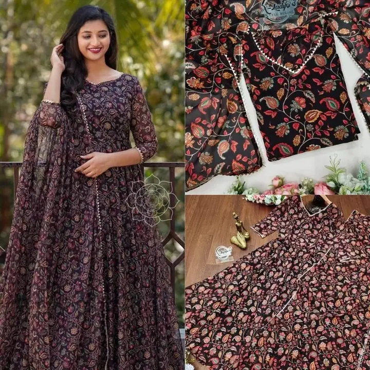 Launching New 💃🏻 Maltipal Colorfull 🙆🏼‍♀️flower 😘😘Maxy gown with dupatta 👠 uploaded by Tuber Enterprises on 6/10/2023