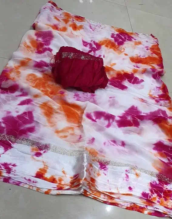 Pure jorjat fabric sibori dai uploaded by Narayan and sons jaipur rajasthan india on 6/10/2023