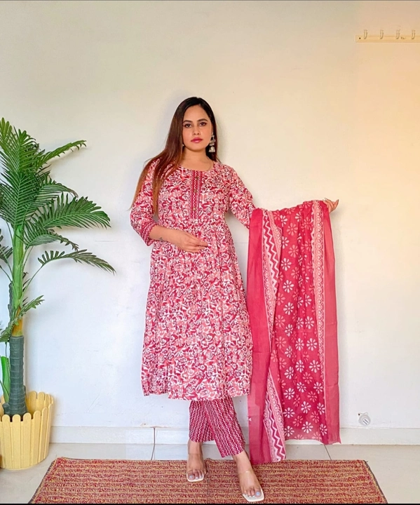 Special fancy Nayra style kurti with bottom with mal Dupata  uploaded by Shubhprada Fashion Hub LLP on 6/10/2023