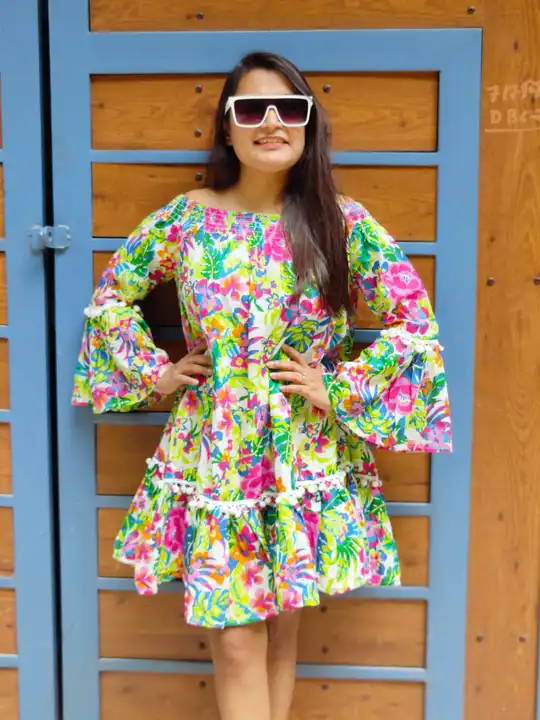 *BOAT NECK TROPICAL DRESS" uploaded by business on 6/10/2023