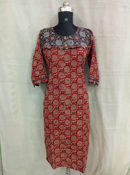 Cotton Ajrakh kurti uploaded by Annie's Collection on 6/10/2023