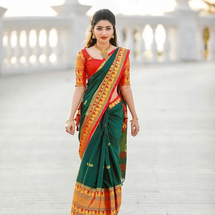 Silk golden jari silk saree  uploaded by Rangoli Enterprise on 6/10/2023