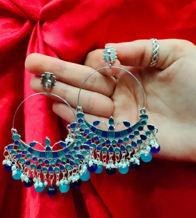 Afghani enamel earrings  uploaded by Affordable earrings collection  on 6/10/2023