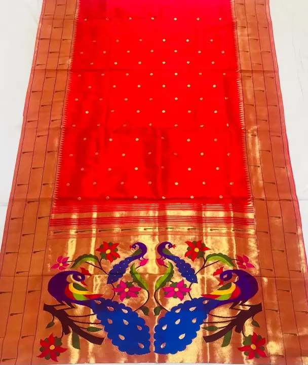 Brocked paithani Handloom paithani pure silk  uploaded by SAMARTH PAITHANI WHAT'S UP 8087211077 on 6/10/2023