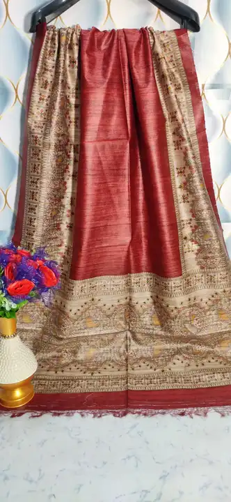Tussar ghiccha pure silk dupatta 
Madhubani  print  
And 
Digital print dupatta
Ready to ship
Only d uploaded by Silk linen sarees on 6/10/2023