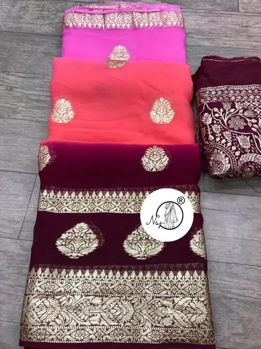 Presents  NEW Rajwadi Saree*  

beautiful  colour combination saree for all ladies 

💖original prod uploaded by Gotapatti manufacturer on 6/11/2023