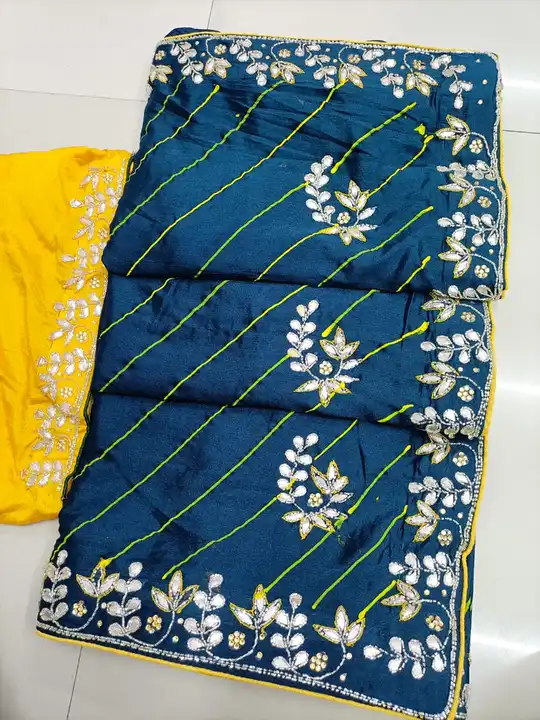 😍😍 *NEW LAUNCHED*😍😍

💃🏻 Special Fancy Colour Matching Chart 😍

💃🏻Chinnon Fabric Lehariye Pr uploaded by Gotapatti manufacturer on 6/11/2023