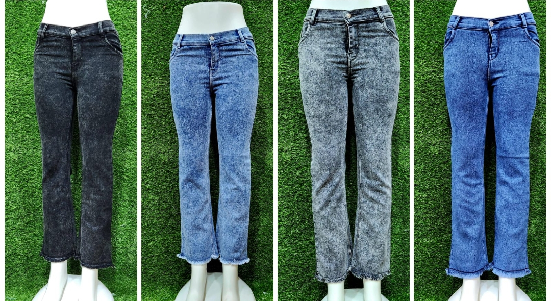 Women's Jeans, Denim Jeans, Fancy Jeans, Bell bottoms Jeans, Lycra Jeans uploaded by Trinity House  on 5/28/2024