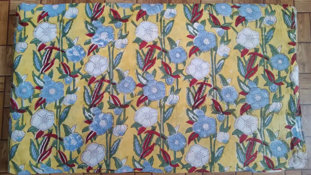 Bagru hand block printed cotton fabric superdyeg 60*60 cotton fabric uploaded by @BAGRU_CRAFTS on 6/11/2023