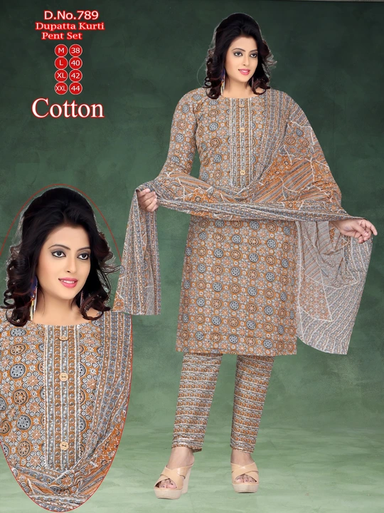 Cotton kurti pant duppata  uploaded by Urmi Creation on 6/11/2023