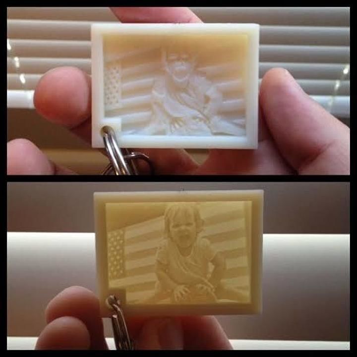 Lithophane keychain uploaded by S P 3D Printing Gifts And Toys on 7/14/2020