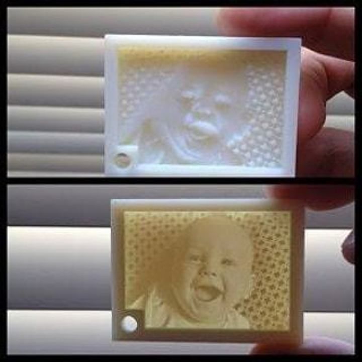 Lithophane keychain uploaded by S P 3D Printing Gifts And Toys on 7/14/2020