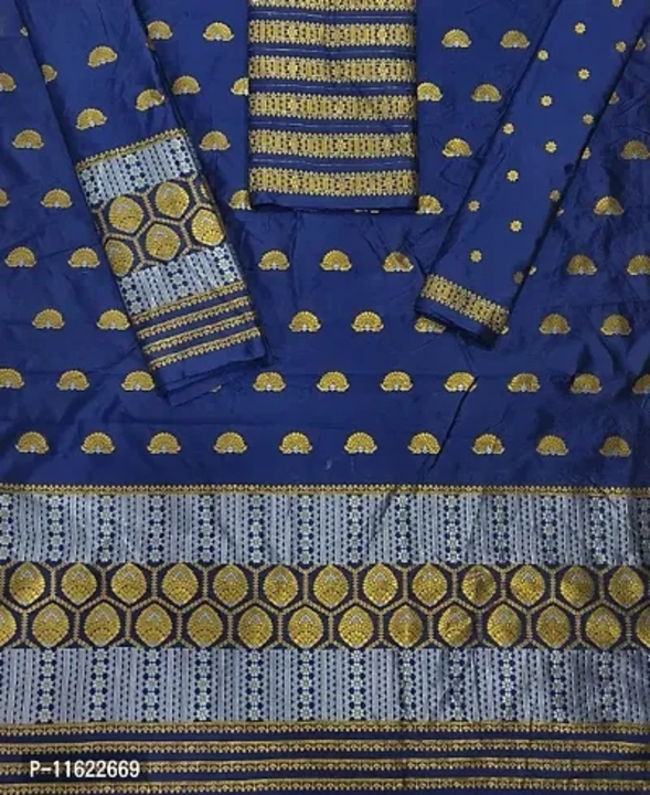 Elegant Silk Blend Saree with Blouse piece  uploaded by Shreeji New Fashion on 6/11/2023