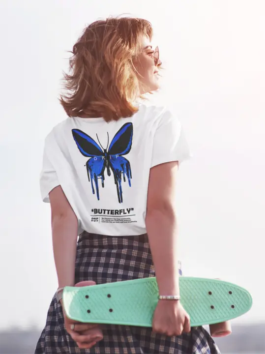 Butterfly 🦋 White Oversized T-shirt uploaded by Drip.Store on 6/11/2023