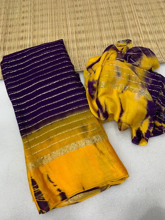 Georgette viscose saree uploaded by SAURYA LIFE STYLE on 6/11/2023