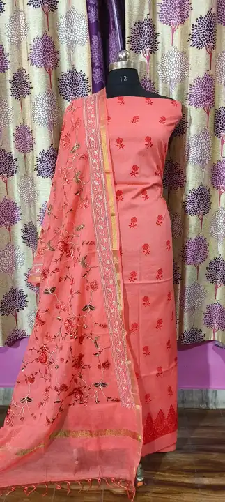 Post image Hey! Checkout my new product called
Banarasi Pure Cotton silk dyable Handloom suits.