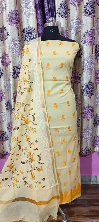 Banarasi Pure Cotton silk dyable Handloom suits uploaded by Banarasi Weavers on 6/11/2023