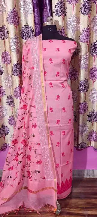 Banarasi Pure Cotton silk dyable Handloom suits uploaded by Banarasi Weavers on 6/11/2023